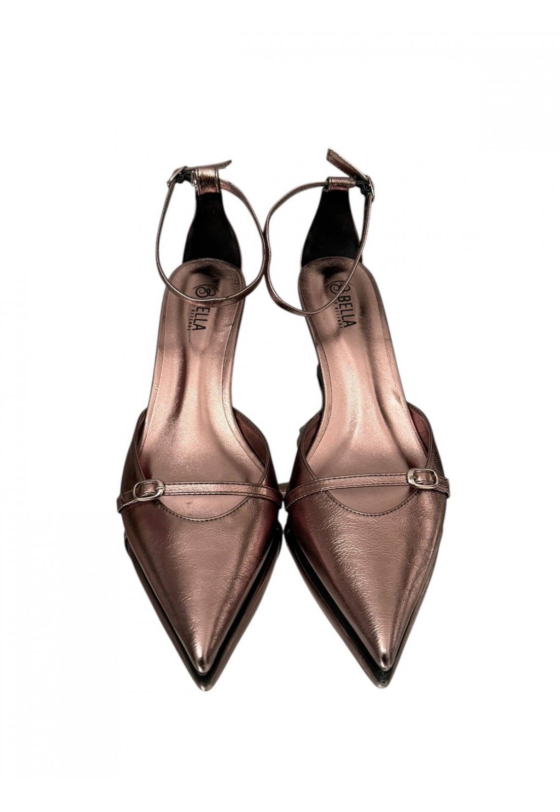 Scarpin LUMIERE PRATA metalizado salto anabela Scarpin LUMIERE PRATA metalizado salto anabela