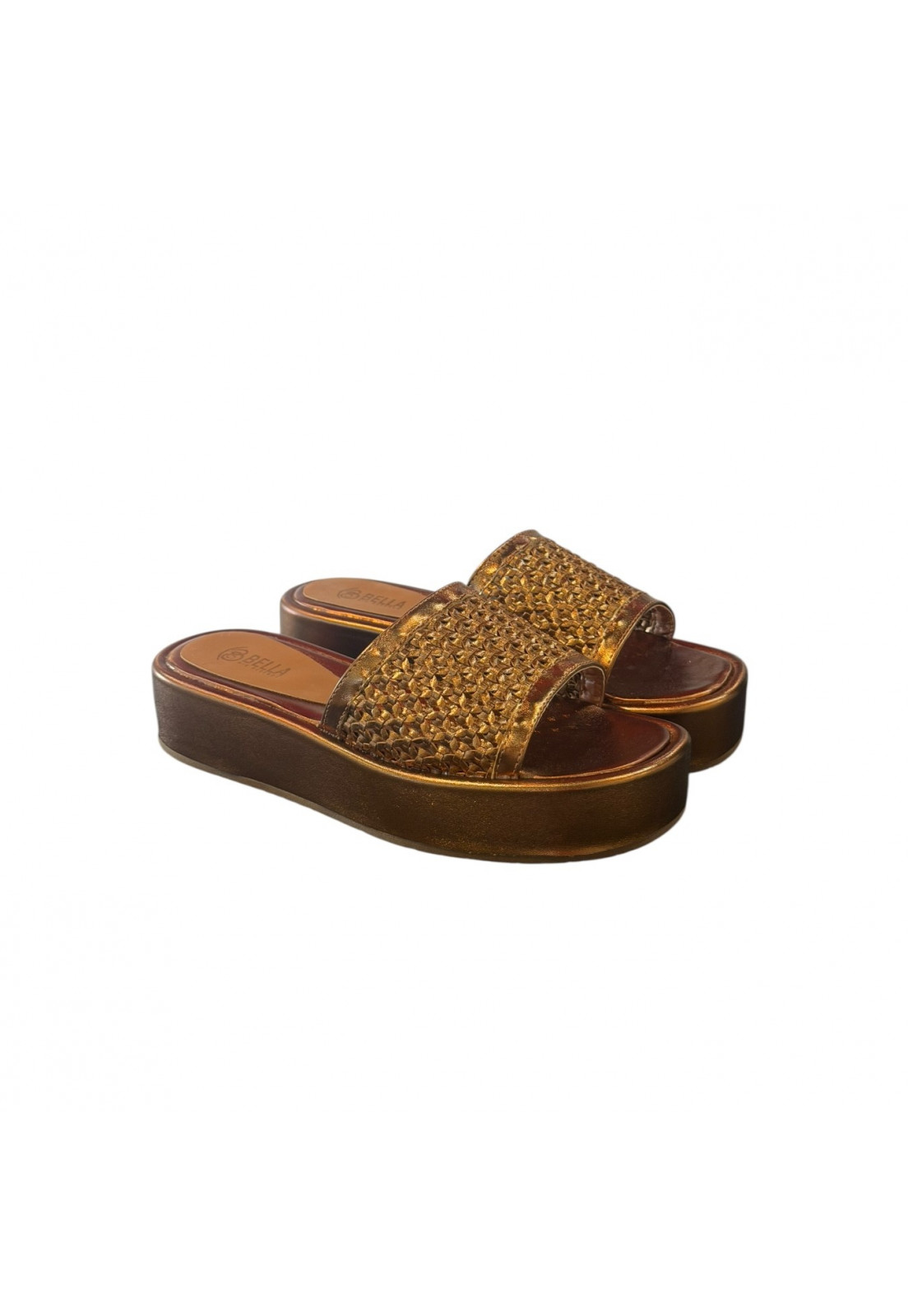 Sandália PAPETE Tamanco Plataforma Birken Bronze Sandália PAPETE Tamanco Plataforma Birken Bronze