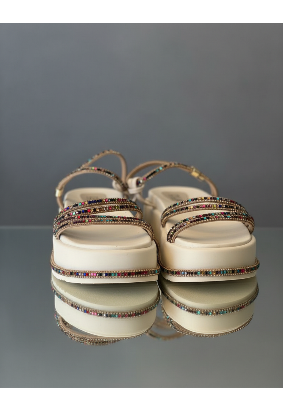 Papete PLATAFORMA OFF WHITE com Brilho Colours Papete PLATAFORMA OFF WHITE com Brilho Colours